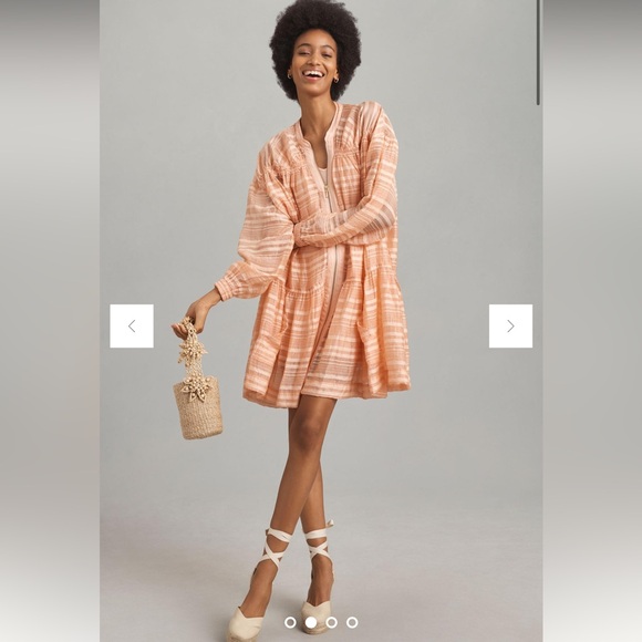 Anthropologie Dresses & Skirts - By Anthropologie Long-Sleeve Zip-Front Mini Dress